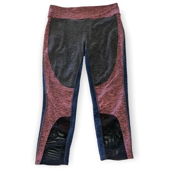Free People Movement Leggings Dylan Color Blocked Cropped Mesh High Rise Medium - Picture 2 of 14